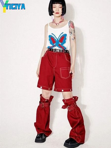women's jeans yiciya pants jean waist y2k detachable woman straight leg retro pants wide cargo trousers for women summer 230110, Blue
women's jeans yiciya pants jean waist y2k detachable woman straight leg retro pants wide cargo trousers for women summer 230110, Blue