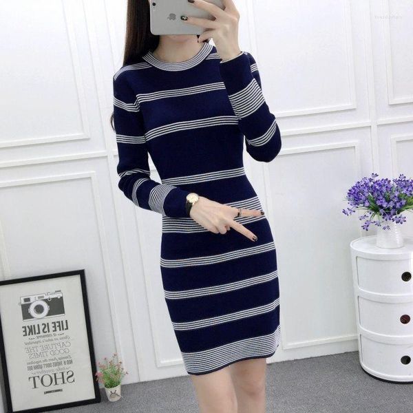 casual dresses women spring autumn ice silk knit female slim package hip dress ladies stripe long sleeve sweater vestidos, Black;gray
casual dresses women spring autumn ice silk knit female slim package hip dress ladies stripe long sleeve sweater vestidos, Black;gray