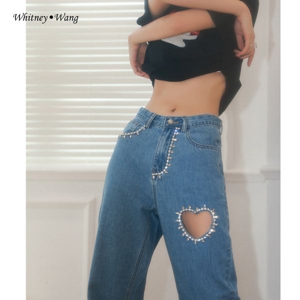 women's jeans whitney wang designer style spring fashion streetwear hollow out diamonds sweet heart women stylish denim pants 230110, Blue
women's jeans whitney wang designer style spring fashion streetwear hollow out diamonds sweet heart women stylish denim pants 230110, Blue