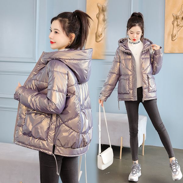 women's down parkas women jacket winter glossy parka coat loose basic hooded cotton padded female student jackets outwear 230111, Black
women's down parkas women jacket winter glossy parka coat loose basic hooded cotton padded female student jackets outwear 230111, Black