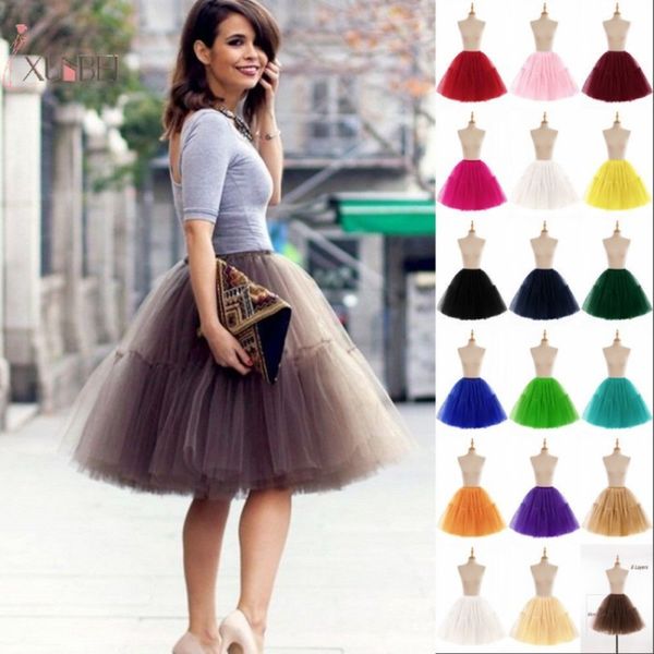 6 layers tulle tutu skirt flare puffy petticoat dress princess ballet jupon sous robe mariage lolita dress party prom gown cpa539, White
6 layers tulle tutu skirt flare puffy petticoat dress princess ballet jupon sous robe mariage lolita dress party prom gown cpa539, White