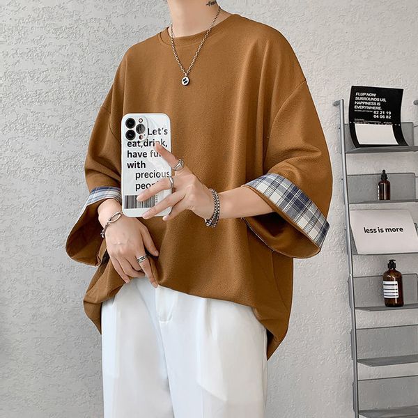 men's tshirts privathinker three quarter plaid sleeve tshirt men oversized fashion casual male tees summer harajuku couple clothing 23, White;black
men's tshirts privathinker three quarter plaid sleeve tshirt men oversized fashion casual male tees summer harajuku couple clothing 23, White;black