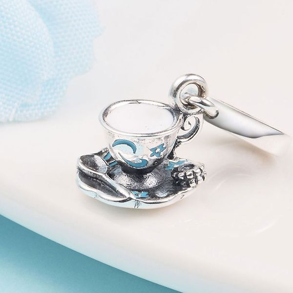 925 sterling silver magical cup of tea dangle bead fits european jewelry pandora style charm bracelets, Black
925 sterling silver magical cup of tea dangle bead fits european jewelry pandora style charm bracelets, Black