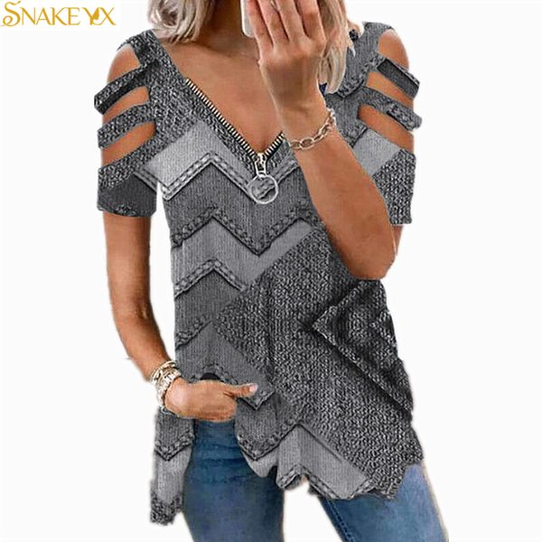 women's tshirt snake yx woman tshirts wave geometric printed short sleeve zipper vneck plus fashion graphic oversized t shirt 230110, White
women's tshirt snake yx woman tshirts wave geometric printed short sleeve zipper vneck plus fashion graphic oversized t shirt 230110, White