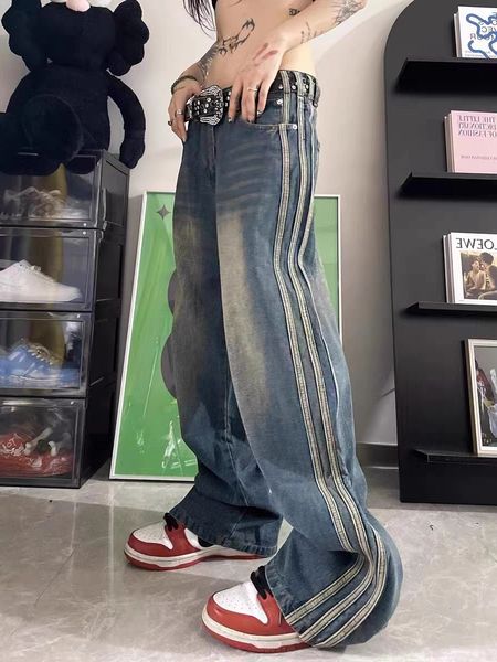 women's jeans hiphop goth pants boyfriend for y2k harajuku low rise casual wide leg trousers baggy 230110, Blue
women's jeans hiphop goth pants boyfriend for y2k harajuku low rise casual wide leg trousers baggy 230110, Blue