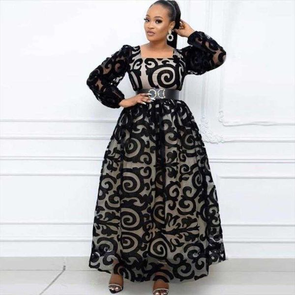 large size mesh elegant dress black waistline printed pullover without belt, Black;gray
large size mesh elegant dress black waistline printed pullover without belt, Black;gray