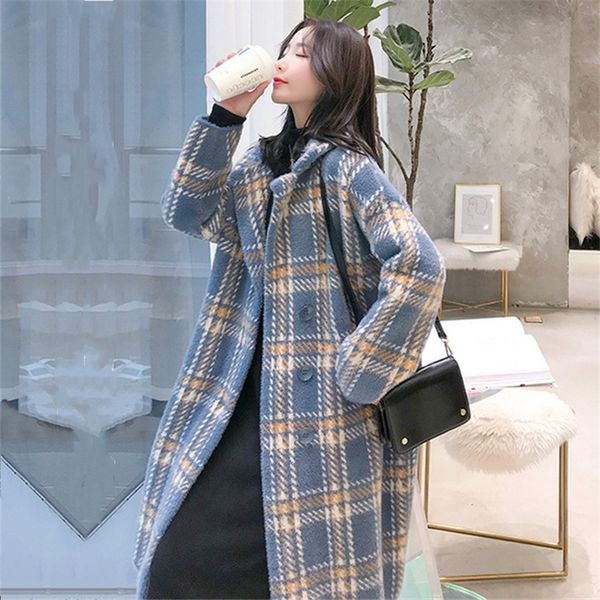 women's knits tees stripe plaid imitation mink cashmere wool coat autumn winter korean fashion loose casual lapel warm 230111, White
women's knits tees stripe plaid imitation mink cashmere wool coat autumn winter korean fashion loose casual lapel warm 230111, White