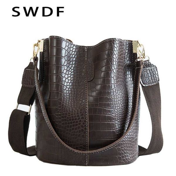 swdf crocodile crossbody bag for women shoulder brand designer s luxury pu leather bucket female handbag
swdf crocodile crossbody bag for women shoulder brand designer s luxury pu leather bucket female handbag