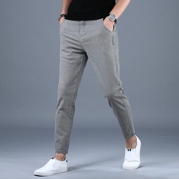 men's jeans for men summer grey korean style casual cotton slim fit ankle-length pantsmen's, Blue
men's jeans for men summer grey korean style casual cotton slim fit ankle-length pantsmen's, Blue
