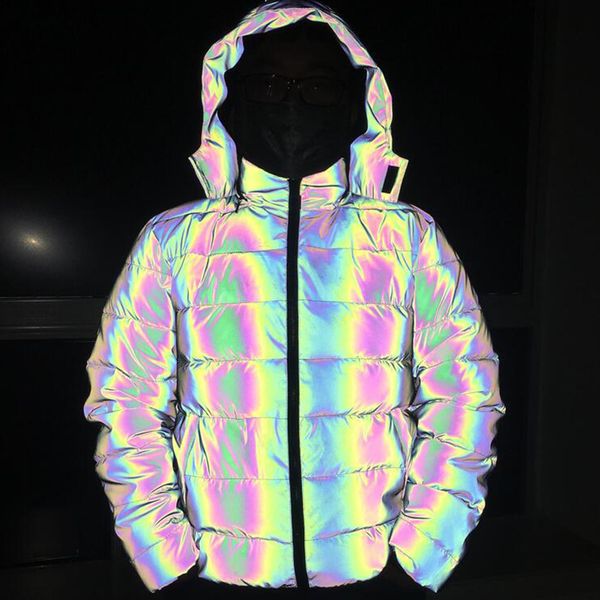 women's down parkas detachable hooded reflective jacket loose glowing parka winter women luminous casual coat padded hoodies warm stree, Black
women's down parkas detachable hooded reflective jacket loose glowing parka winter women luminous casual coat padded hoodies warm stree, Black