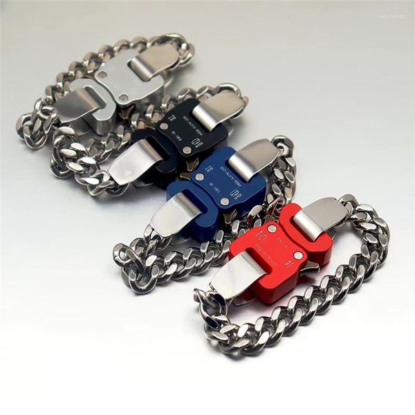 link bracelets quality alyx 9sm bracelet stainless steel chain men women hip hop classic multicolor buckle 1017 jewelry, Black
link bracelets quality alyx 9sm bracelet stainless steel chain men women hip hop classic multicolor buckle 1017 jewelry, Black