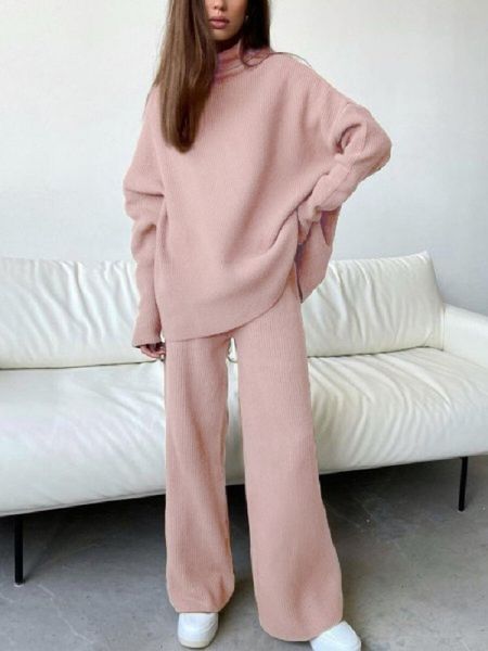 women's tracksuits autumn winter 2 pieces women sets knitted tracksuit turtleneck sweater and wide leg jogging pants pullover suit drop, Gray
women's tracksuits autumn winter 2 pieces women sets knitted tracksuit turtleneck sweater and wide leg jogging pants pullover suit drop, Gray