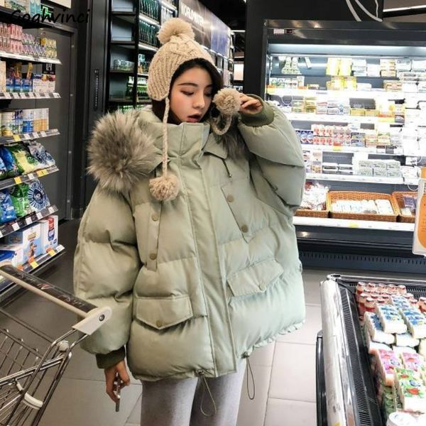 women's down parkas short style women fur hooded casual winter coats womens jackets warm streetwear parka outwear ulzzang 230111, Black
women's down parkas short style women fur hooded casual winter coats womens jackets warm streetwear parka outwear ulzzang 230111, Black
