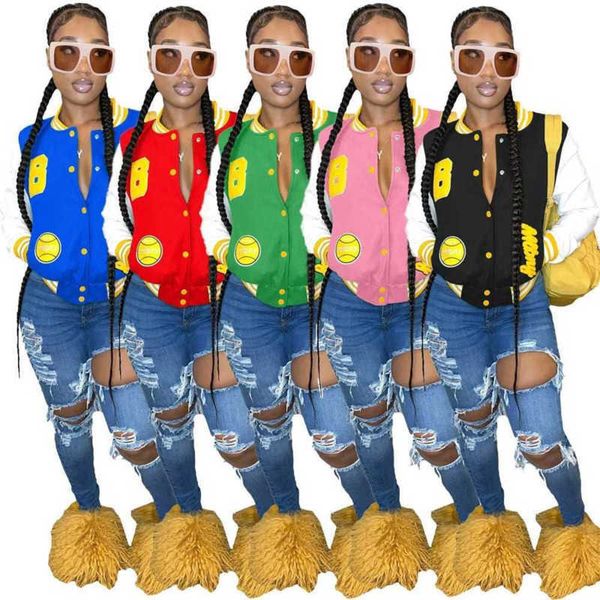 women jackets designer 2023 new autumn and winter letter printing casual coat stand collar baseball suit trend s-xxl 5 colours, Black;brown
women jackets designer 2023 new autumn and winter letter printing casual coat stand collar baseball suit trend s-xxl 5 colours, Black;brown