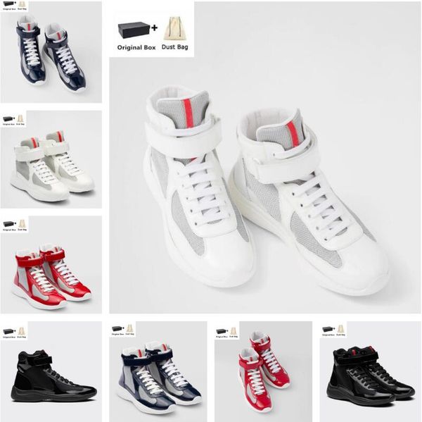 2023 luxury america cup runner sports shoes high-men sneakers patent calf leather mesh nylon casual walking light rubber sole, Black
2023 luxury america cup runner sports shoes high-men sneakers patent calf leather mesh nylon casual walking light rubber sole, Black