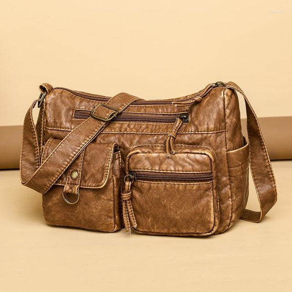 shoulder bags fashion for luxury handbags women designer vintage crossbody pu leather black soft washed messenger flap bag
shoulder bags fashion for luxury handbags women designer vintage crossbody pu leather black soft washed messenger flap bag
