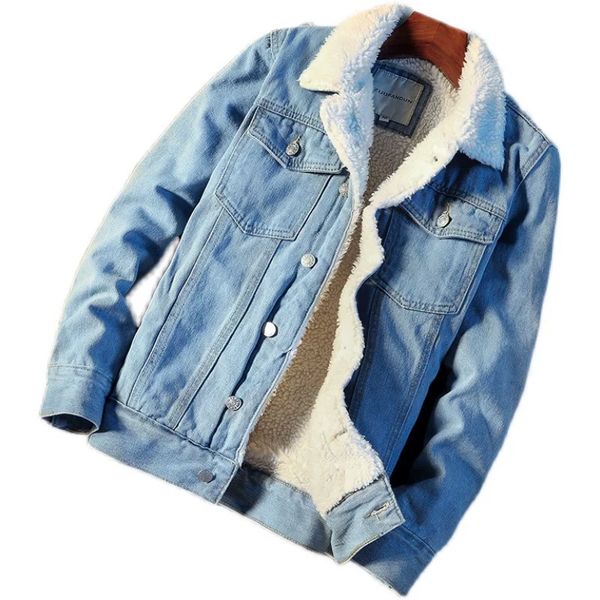 designer winter thickened denim jacket men's baseball clothing tide brand men's fall winter lamb coat, Black;brown
designer winter thickened denim jacket men's baseball clothing tide brand men's fall winter lamb coat, Black;brown