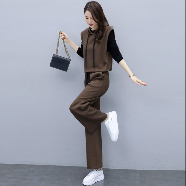 women's tracksuits fashion three piece set women outfit fall winter tracksuit casual waistcoat hoodies pant female sweat suit spring 23, Gray
women's tracksuits fashion three piece set women outfit fall winter tracksuit casual waistcoat hoodies pant female sweat suit spring 23, Gray