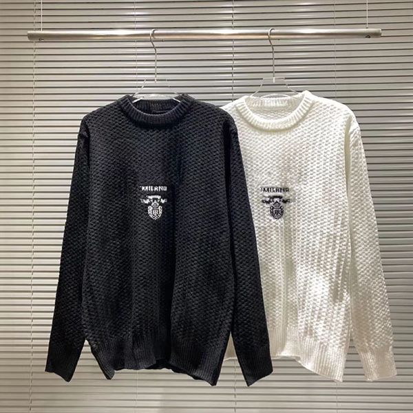 designer sweaters mens womens pullover fashion classic letter print knitted round neck long sleeve sweater, White;black
designer sweaters mens womens pullover fashion classic letter print knitted round neck long sleeve sweater, White;black