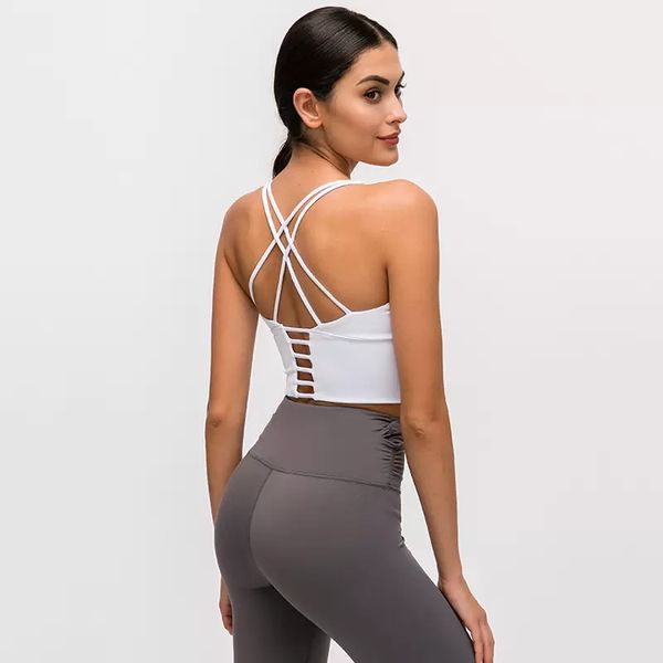 l yoga sports bra women's tanks activewear fitness lu bra small suspenders thin shoulder straps cross back gym underwear, White
l yoga sports bra women's tanks activewear fitness lu bra small suspenders thin shoulder straps cross back gym underwear, White