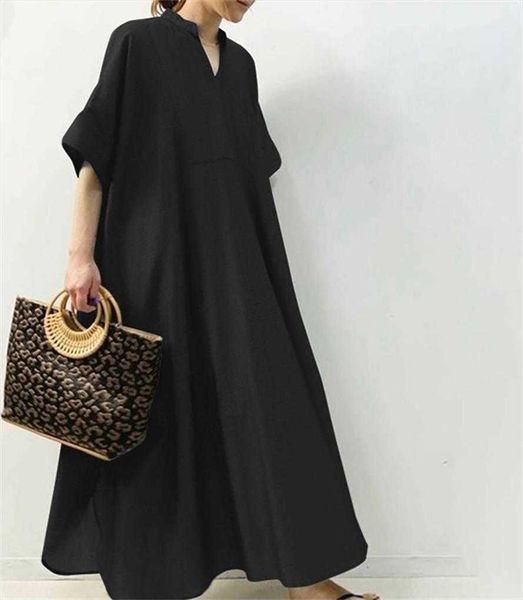 spring and summer dress womens clothing solid color half sleeve long skirt casual, Black;gray
spring and summer dress womens clothing solid color half sleeve long skirt casual, Black;gray