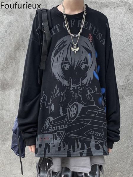 women's tshirt tshirt men women retro high street dark school students secondary anime printing hip hop long sleeve harajuku oversized, White
women's tshirt tshirt men women retro high street dark school students secondary anime printing hip hop long sleeve harajuku oversized, White