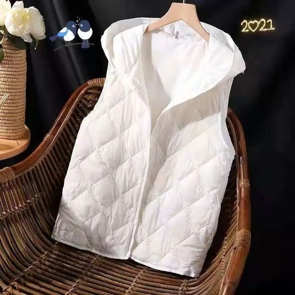 women's vests white down cotton jacket hooded sleeveless padded outer wear autumn winter waistcoat coat 230111, Black;white
women's vests white down cotton jacket hooded sleeveless padded outer wear autumn winter waistcoat coat 230111, Black;white
