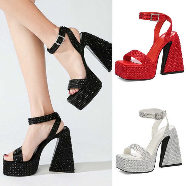 dress shoes sandals women's high heel sandals rhinestone shiny open toe square toe roman sandals thick sole horseshoe heel buckle shoes, Black
dress shoes sandals women's high heel sandals rhinestone shiny open toe square toe roman sandals thick sole horseshoe heel buckle shoes, Black