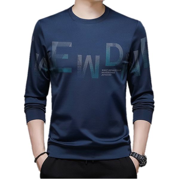 men's tshirts fashion long sleeve tshirt spring and autumn casual loose round neck sweater 230110, White;black
men's tshirts fashion long sleeve tshirt spring and autumn casual loose round neck sweater 230110, White;black