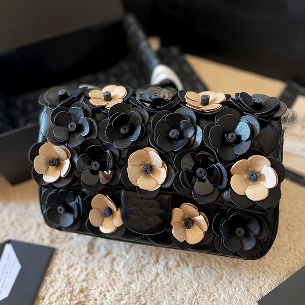 classic black flap quilted crossbody bags three-dimensional camellia embroidery designer purses shoulder wallets with chain luxury handbags
classic black flap quilted crossbody bags three-dimensional camellia embroidery designer purses shoulder wallets with chain luxury handbags