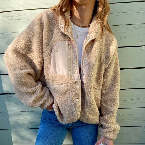 women's jackets xingqing women jacket winter single breasted long sleeve patchwork turn down collar coat soft warm clothes streetwear, Black;brown
women's jackets xingqing women jacket winter single breasted long sleeve patchwork turn down collar coat soft warm clothes streetwear, Black;brown