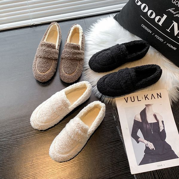 dress shoes luxury lambswool cotton women loafers winter warm fur plush casual flats slip on autumn mocasines mujer 230111, Black
dress shoes luxury lambswool cotton women loafers winter warm fur plush casual flats slip on autumn mocasines mujer 230111, Black