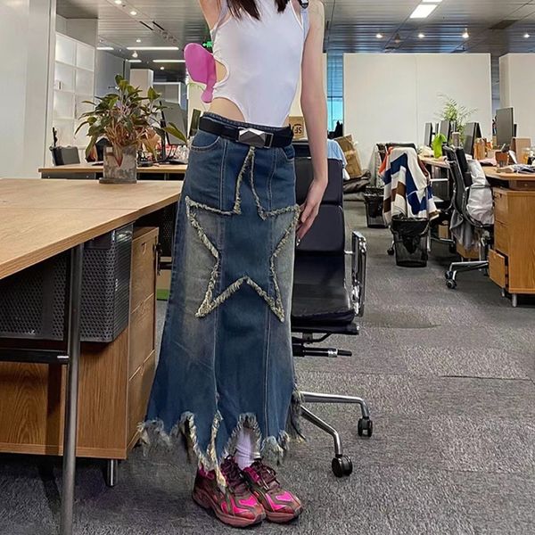 skirts y2k women korean fashion kawaii harajuku star knee length midi long skirt gothic grunge jeans denim maxi emo clothes 230110, Black
skirts y2k women korean fashion kawaii harajuku star knee length midi long skirt gothic grunge jeans denim maxi emo clothes 230110, Black