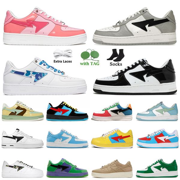 bapestas designer casual shoes platform sneakers bapesta sk8 sta patent leather green black white blue orange camo pink plate-forme for men, White;red
bapestas designer casual shoes platform sneakers bapesta sk8 sta patent leather green black white blue orange camo pink plate-forme for men, White;red
