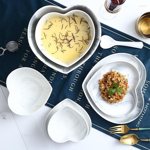 dinnerware sets marble heart shape dinner plate bowl spoon set dessert salad soup ramen noodle dish tray ceramic crockery
dinnerware sets marble heart shape dinner plate bowl spoon set dessert salad soup ramen noodle dish tray ceramic crockery