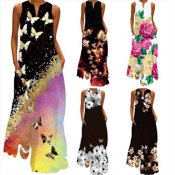 summer women s clothes sleeveless casual dresses v neck vintage printed dress, Black;gray
summer women s clothes sleeveless casual dresses v neck vintage printed dress, Black;gray