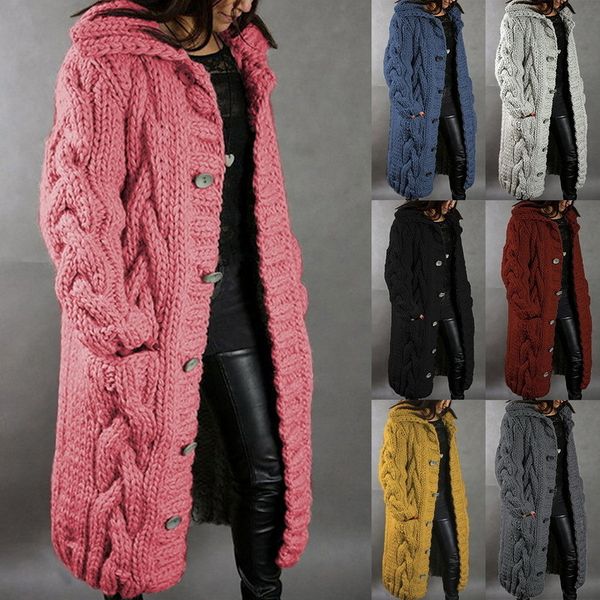 women's knits tees fashion women sweaters winter hooded long cardigans casual loose sweater female autumn single breasted puff coat plu, White
women's knits tees fashion women sweaters winter hooded long cardigans casual loose sweater female autumn single breasted puff coat plu, White