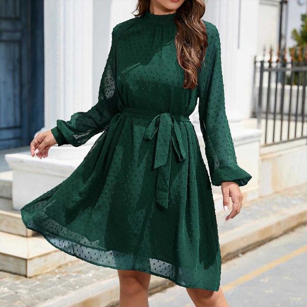 wedding guest formal dress long sleeve elegant chiffon swiss dot mid length with, Black;gray
wedding guest formal dress long sleeve elegant chiffon swiss dot mid length with, Black;gray