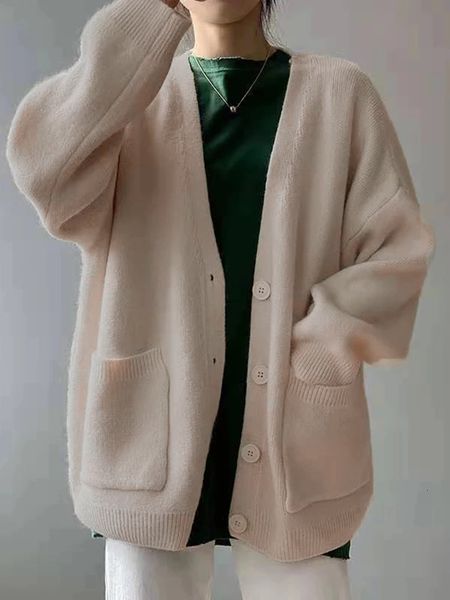 women's knits tees vintage loose cardigans for women casual autumn v-neck knit sweater female long sleeve knitwear fashion korean 23011, White
women's knits tees vintage loose cardigans for women casual autumn v-neck knit sweater female long sleeve knitwear fashion korean 23011, White