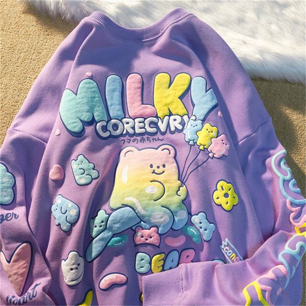 women's tshirt japan loose cute purple amine summer oversize female tees funny harajuku long sleeve bear print t shirt femme 230110, White
women's tshirt japan loose cute purple amine summer oversize female tees funny harajuku long sleeve bear print t shirt femme 230110, White