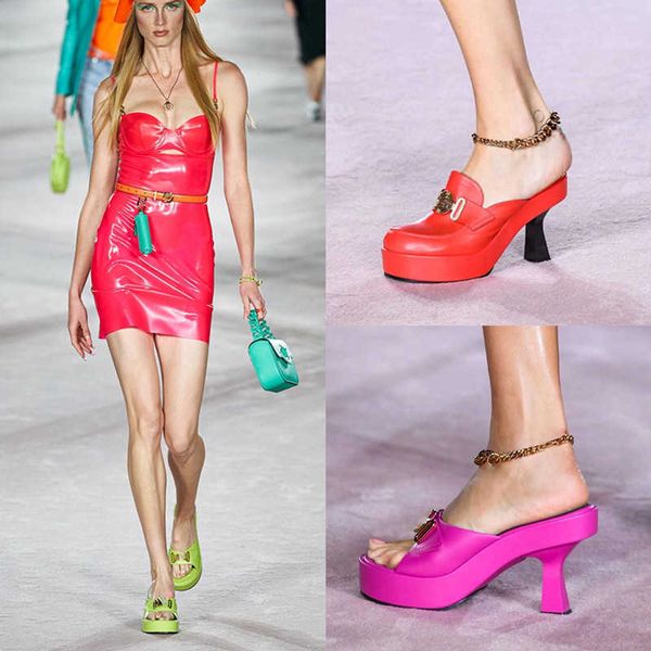dress shoes ladies high heel slippers 2022 summer new thickened shaped high heels fashion metal decorative sandals red 34-43 sizes 0111, Black
dress shoes ladies high heel slippers 2022 summer new thickened shaped high heels fashion metal decorative sandals red 34-43 sizes 0111, Black