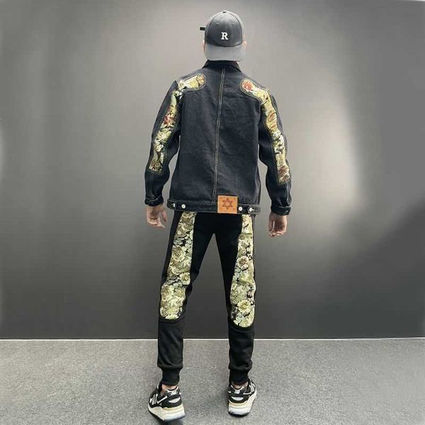 men's jackets autumn fashion fortune denim jacket men's loose golden dragon jacquard embroidery large m splice denim jacket t23011, Black;brown
men's jackets autumn fashion fortune denim jacket men's loose golden dragon jacquard embroidery large m splice denim jacket t23011, Black;brown