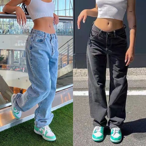 women's jeans fall winter y2k style black and blue baggy for women fashion denim wide leg pants casual female clothing xs xl 230110
women's jeans fall winter y2k style black and blue baggy for women fashion denim wide leg pants casual female clothing xs xl 230110