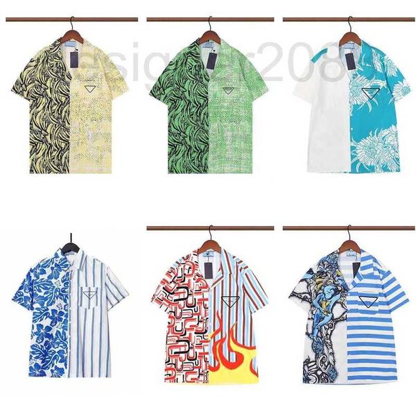 men's casual shirts designer luxury mens fashion geometric print bowling shirt hawaii floral men slim fit short sleeve 13 colors exu0, White;black
men's casual shirts designer luxury mens fashion geometric print bowling shirt hawaii floral men slim fit short sleeve 13 colors exu0, White;black