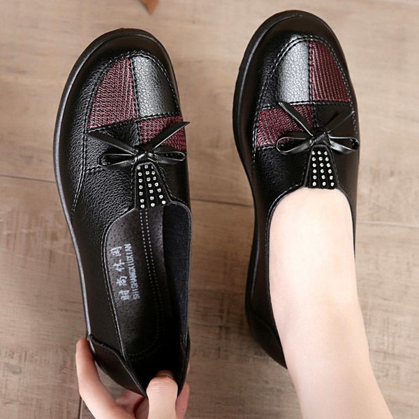 dress shoes women leather flats female spring classic women's loafers casual 230111, Black
dress shoes women leather flats female spring classic women's loafers casual 230111, Black