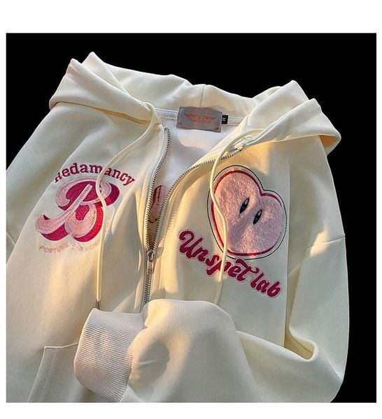 men's hoodies sweatshirts embroidery letter women autumn retro oversized loose zipper hooded casual long sleeve hoodie streetwear y2k 2, Black
men's hoodies sweatshirts embroidery letter women autumn retro oversized loose zipper hooded casual long sleeve hoodie streetwear y2k 2, Black