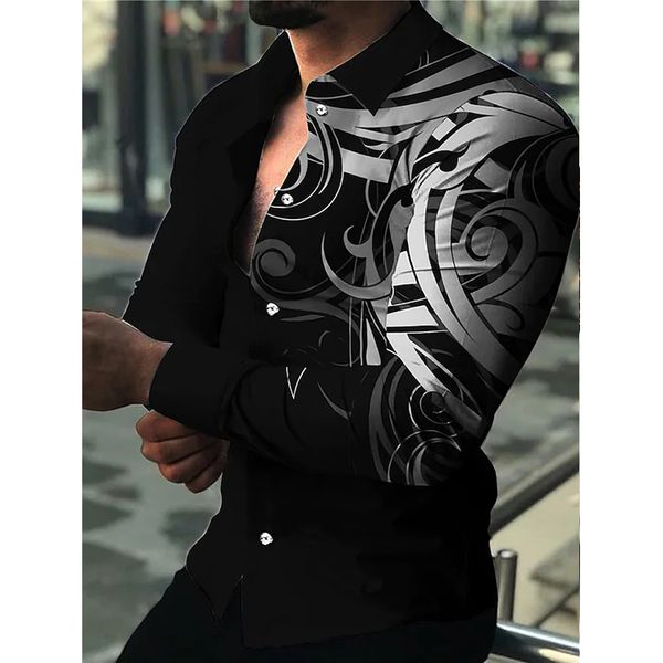 men's casual shirts fashion men oversized shirt stripe designer print long sleeve mens clothes club cardigan blouses 230111, White;black
men's casual shirts fashion men oversized shirt stripe designer print long sleeve mens clothes club cardigan blouses 230111, White;black