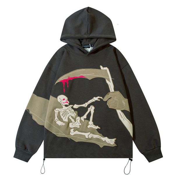 men's hoodies sweatshirts men hoodie skeleton scythe embroidery vintage streetwear hip hop gothic hooded autumn fashion oversized 23011, Black
men's hoodies sweatshirts men hoodie skeleton scythe embroidery vintage streetwear hip hop gothic hooded autumn fashion oversized 23011, Black