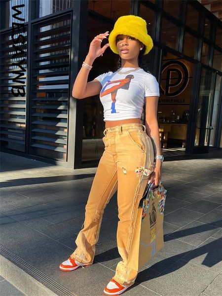 women's jeans wesaynb clothes y2k cargo pants for women khaki casual print trousers baggy straight streetwear 230110, Blue
women's jeans wesaynb clothes y2k cargo pants for women khaki casual print trousers baggy straight streetwear 230110, Blue