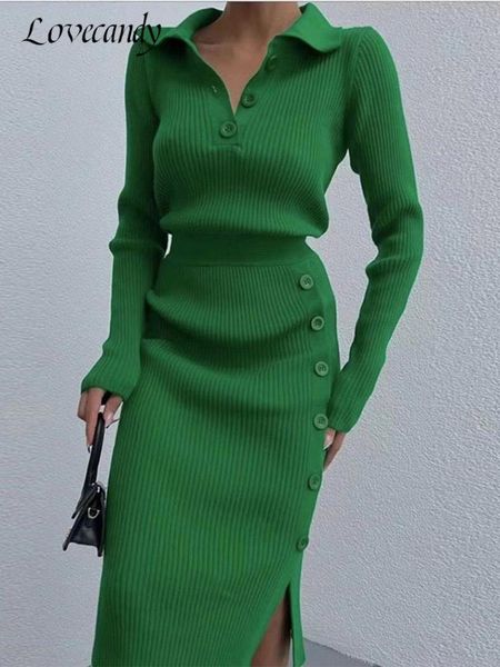 women's knits tee knitted skirts two piece set long sleeve lapel and split midi skirt suits female elegant sweater knit outfits 230110, White
women's knits tee knitted skirts two piece set long sleeve lapel and split midi skirt suits female elegant sweater knit outfits 230110, White